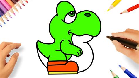 Comment Dessiner B B Yoshi Facilement Super Mario Bros