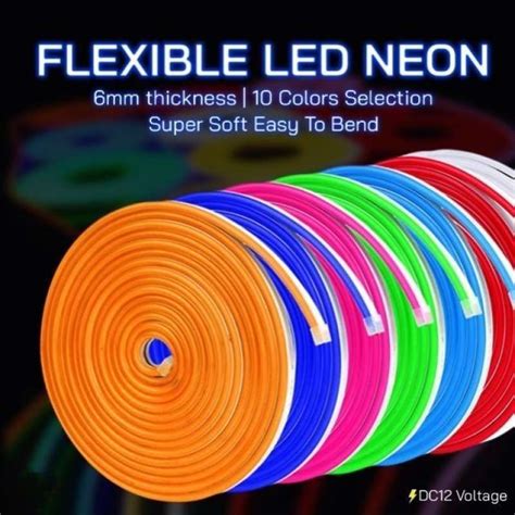 promo promo lampu led neon flex strip light flexible  meter dc