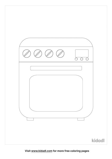 Free Oven Coloring Page Coloring Page Printables Kidadl
