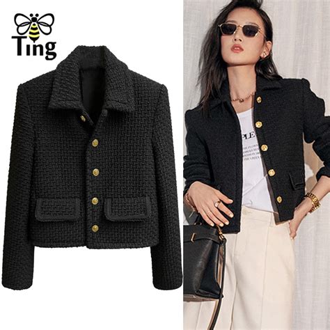 Tingfly Designer Winter Autunn Fashion Single Breasted Jacket Coats