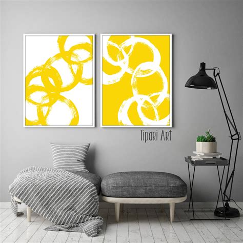 Yellow Art Abstract Art Contemporary Art Abstract Painting - Etsy