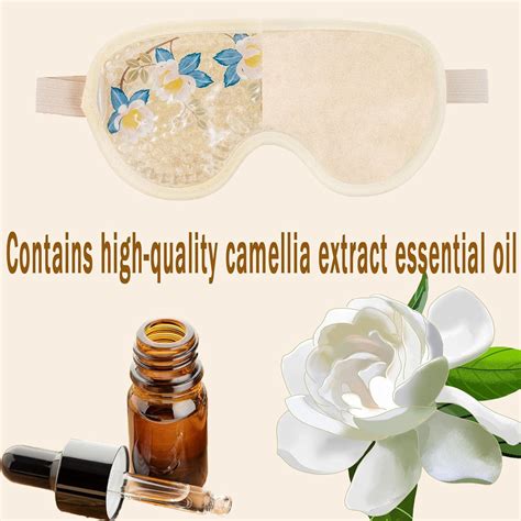 Camellia Cooling Gel Eye Mask Set Reusable Cold Hot Compress For Puffiness Migraine Dark