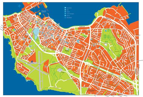 Large detailed road and tourist map of Reykjavik city center. Reykjavik ...