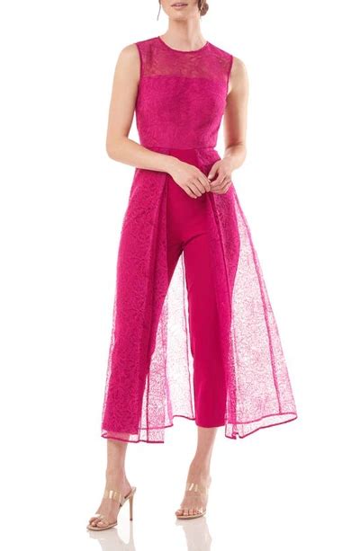 Kay Unger Drea Jumpsuit In Purple Modesens