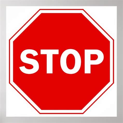 stop sign poster zazzle