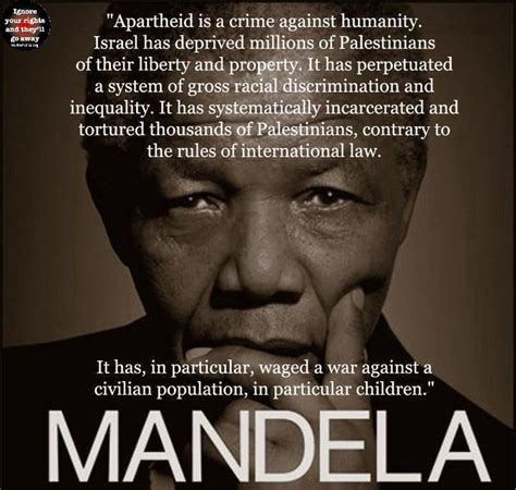 Nelson Mandela Palestine Nelson Mandela Quotes Apartheid Palestine