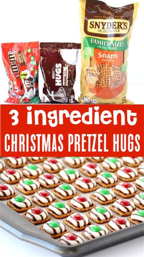 Easy Christmas Pretzel Hugs Just 3 Ingredients The Frugal Girls