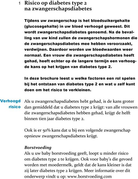 Risico Op Diabetes Type 2 Na Zwangerschapsdiabetes Pdf Free Download