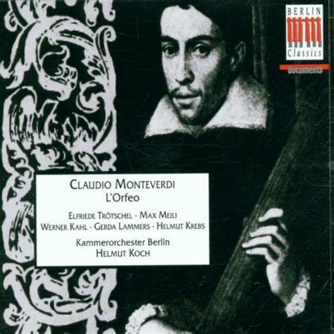 Monteverdi L Orfeo Monteverdi Claudio Amazon Es Cds Y Vinilos