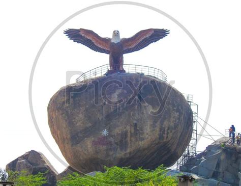 Image Of Closeup Of Beautiful Attraction Huge Statue Open Wing Eagle Or