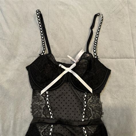 Victorias Secret Babydoll Apron Lingerie Dress Depop