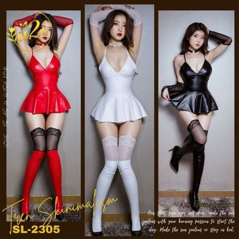 Jual U Care Sexy Lingerie Cosplay Costume Dress Stocking Pu Leather Shopee Indonesia