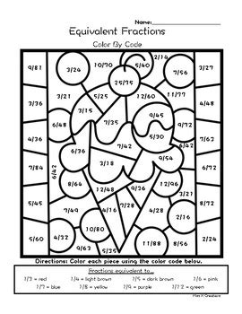 Fraction Coloring Sheets Coloring Pages