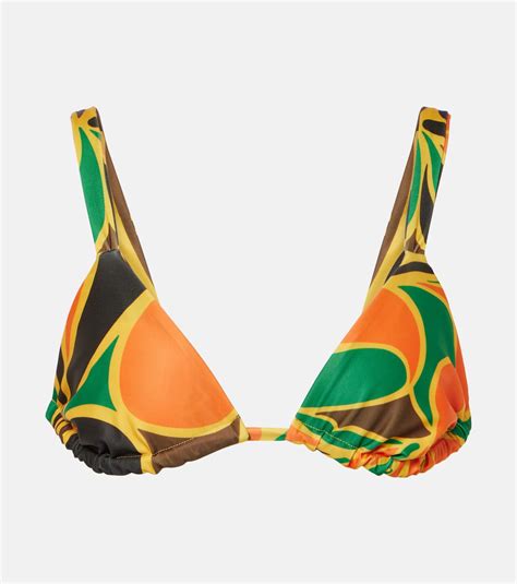 Mary Printed Bikini Top In Multicoloured Faithfull Mytheresa