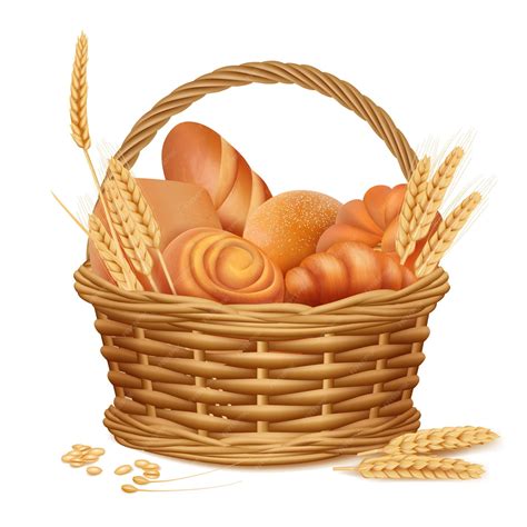 Корзина для выпечки. свежий сладкий нарезанный хлеб кухня обед продукты ...