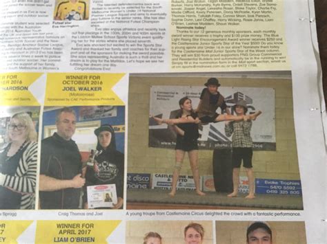 Congratulations To The Young Castlemaine Circus Inc