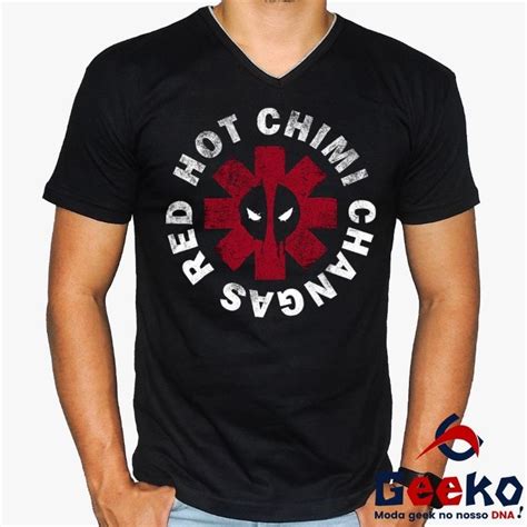 Camiseta Red Hot Chimi Changas Algod O Deadpool Red Hot Chili Peppers Banda Rock