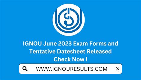 Ignou June Exam Forms And Tentative Datesheet Released Check Now