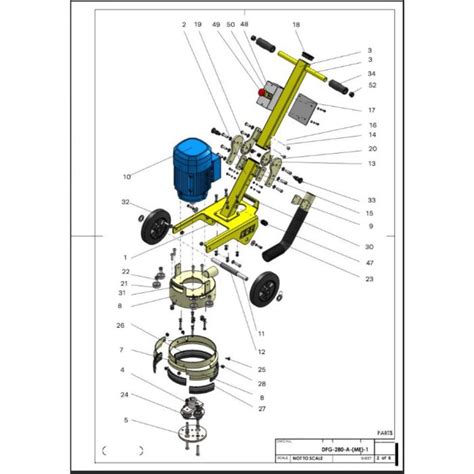 Main Assembly For Spe Dfg280 Floor Grinder Lands Engineers