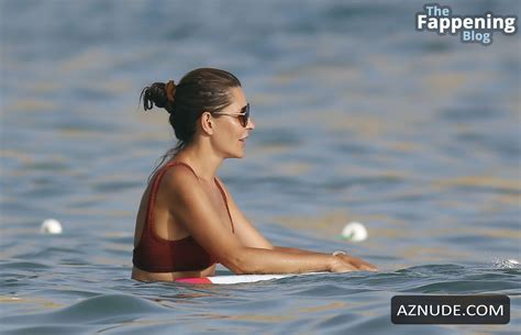 Danielle Bux Flaunts Her Sexy Curves In A Burgundy Bikini In Ibiza Aznude