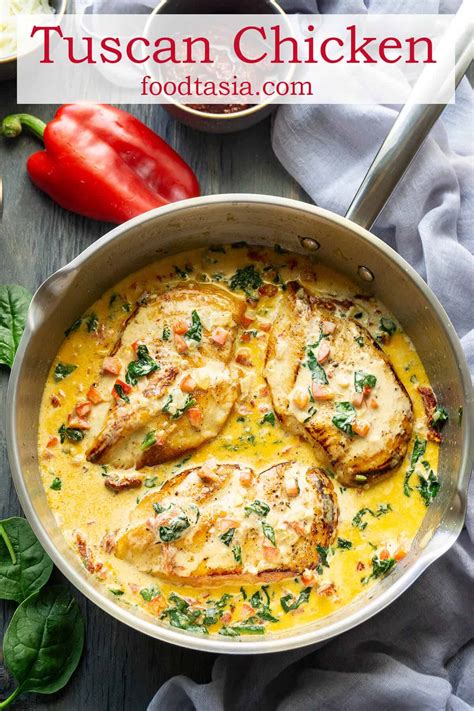 Creamy Tuscan Chicken Foodtasia