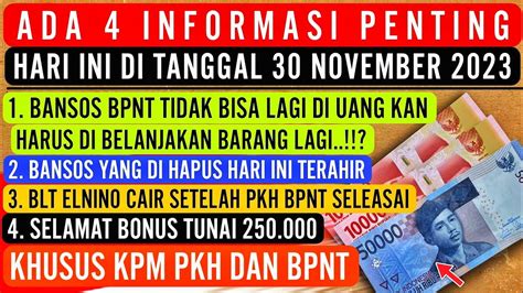 KPM WAJIB TAU 4 INFORMASI PENTING HARI INI 30 NOVEMBER 2023 ADA