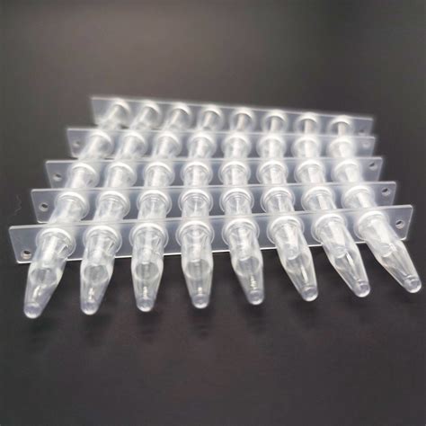 Ml Clear Strips Pcr Tubes Extra Thin Wall With Separated Cap