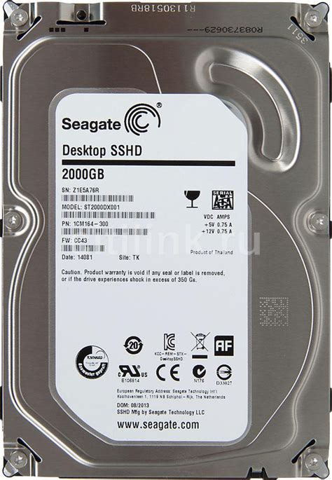 SSHD 2TB Seagate Desktop SSHD, SSD 8GB, 7200rpm 64Mb, ST2000DX001 ...