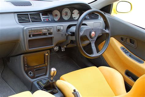 Spoon Civic Sir Eg6 Honda Interior With Yellow Leather Seats