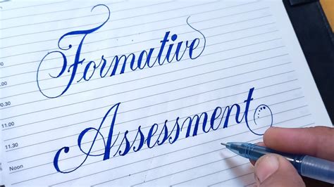 How To Write Formative Assessment In Calligraphy Handwriting Youtube