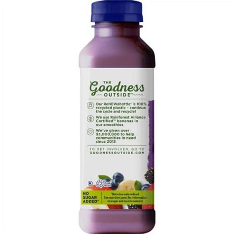 Naked Juice Plant Protein Blueberry Banana Juice Smoothie 15 2 Fl Oz Frys Food Stores
