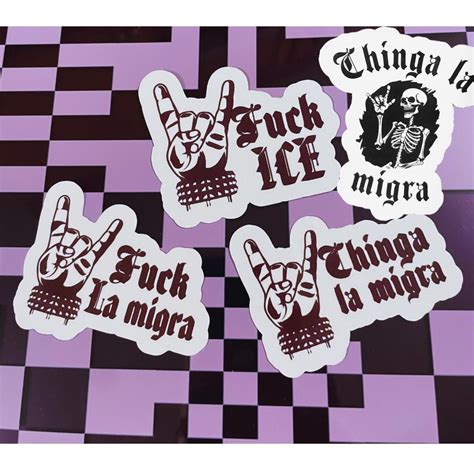 FUCK ICE Sticker Chinga La Migra Sticker FUCK La Migra Sticker Vinyl Sticker Water