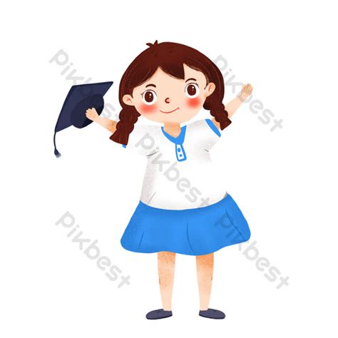 Graduation Season Cartoon Student Characters PNG Images | PSD Free ...