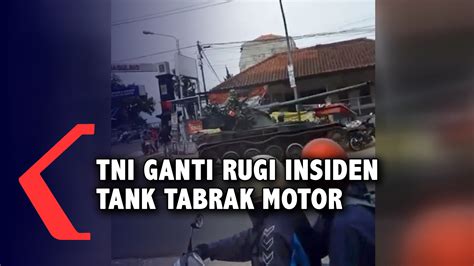 Penjelasan TNI Soal Tank Tabrak Motor Dan Gerobak Di Bandung