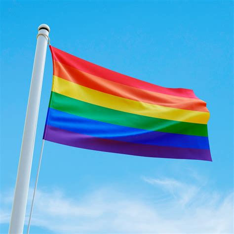 Bandeira Avulsa Orgulho LGBT Cores em Cetim Brilhante Tamanho Médio 80cm x 55cm Parada Gay