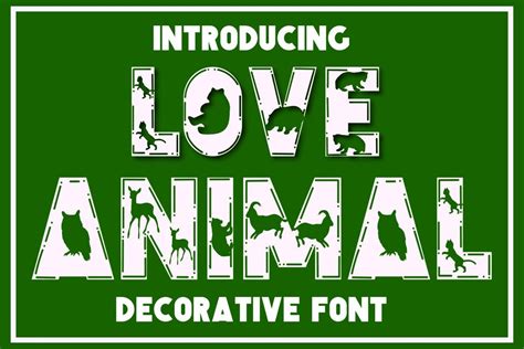 Love Animal Regular Font Xfontspro