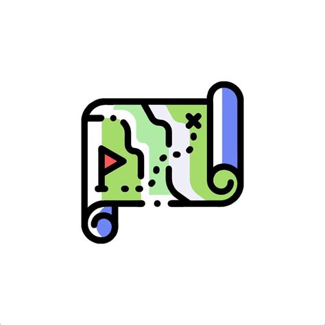 Golf Course Map Icon Illustration 54377887 Vector Art At Vecteezy