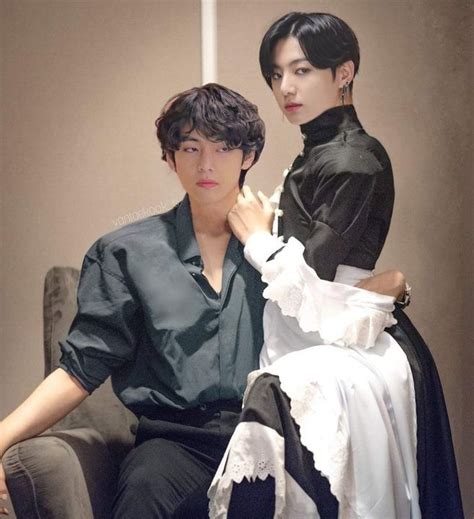 Bottomkook Fanart 136 Taekook Cute Gay Couples Bts Girl