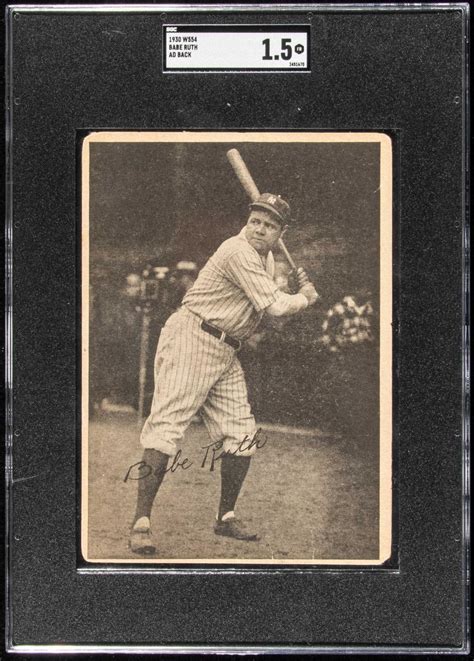Sold At Auction 1930 W554 Babe Ruth Exceedingly Rare History