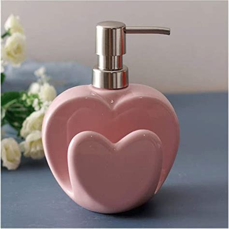 Xixi Shower Pump Heart Shaped Soap Dispenser Ceramic 2in1