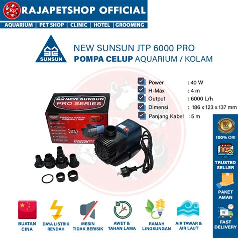 Jual New Sunsun Jtp Pro Submersible Water Pump Pompa Kolam