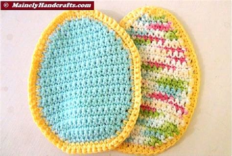 Easter Potholders Trivets Pot Holders Spring Pot Holders Hot Pads Blue Variegated