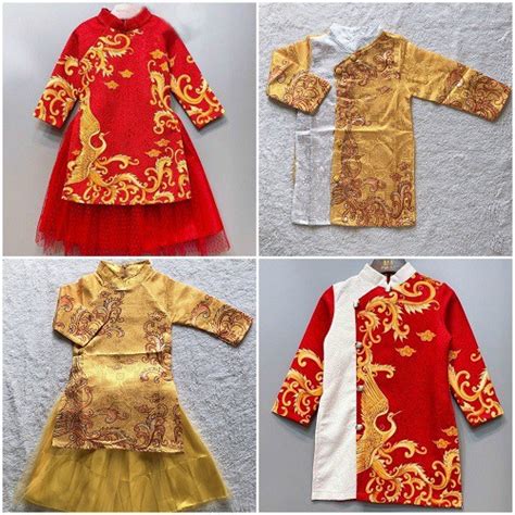 HOT Set Áo dài cách tân hot hit dành cho bé trai và bé gái kg Thiết kế hiện đại màu sắc