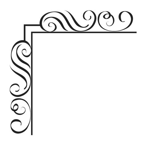 corner swirl designs clip art clipart