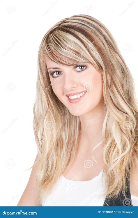 Junge schöne blonde Frau stockfoto Bild von gesicht 11909166