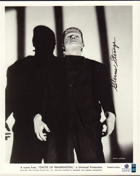 Glenn Strange Ghost of Frankenstein Signed 8x10 Photo