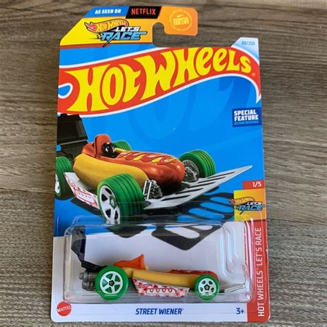 Toys Hot Wheels Street Wiener Hotwheels Netflix Lets Race Car New 224