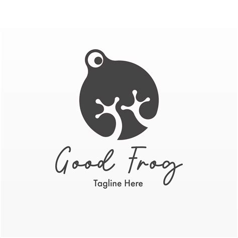 Frog logo design concept. Simple frog silhouette logo template 26514051 ...