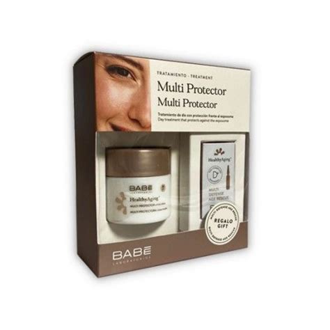 BABE LABORATORIOS Набор Дневной крем multi protector SPF30 Подарок Ампулы Multi Defence age