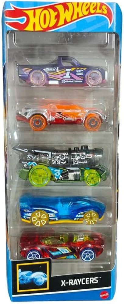Hot Wheels Car X Raycers Pack Of Graftnator Cosmic Coupe Loco Motorin Electrack